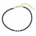 Elegantti musta rannekoru onyx-kiveä ja 3 hematite.