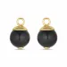 8 mm musta onyx riipuksia korvakoruja  kullattua hopeaa