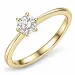 0,50 ct lab grown timantti solitaire-sormus 9 karaatin kultaa 0,50 ct