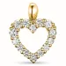 sydän lab grown timantti riipus 9 karaatti kultaa 0,54 ct