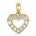 sydän lab grown timantti riipus 9 karaatti kultaa 0,21 ct