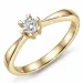 0,20 ct lab grown timantti solitaire-sormus 9 karaatin kultaa 0,20 ct