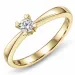 0,10 ct lab grown timantti solitaire-sormus 9 karaatin kultaa 0,10 ct