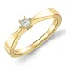 0,10 ct lab grown timantti solitaire-sormus 9 karaatin kultaa 0,10 ct