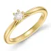 0,20 ct lab grown timantti solitaire-sormus 9 karaatin kultaa 0,20 ct