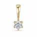 0,10 ct lab grown timantti solitaire-riipus 9 karaatti kultaa 0,10 ct