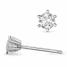 2 x 0,20 ct lab grown timantti solitaire-nappikorvakorut 9 karaatin valkokultaa kanssa lab grown timantti 