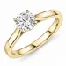 1,00 ct lab grown timantti solitaire-sormus 9 karaatin kultaa 1,0 ct
