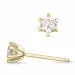 2 x 0,20 ct lab grown timantti solitaire-nappikorvakorut 9 karaatin kultaa kanssa lab grown timantti 