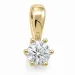 0,30 ct lab grown timantti solitaire-riipus 14 karaatti kultaa 0,30 ct