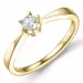 lab grown timantti solitaire-sormus 14 karaatin kultaa 0,20 ct