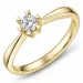 0,20 ct lab grown timantti solitaire-sormus 14 karaatin kultaa 0,20 ct