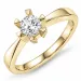 1,00 ct lab grown timantti solitaire-sormus 14 karaatin kultaa 1,0 ct