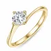 lab grown timantti solitaire-sormus 14 karaatin kultaa 0,50 ct