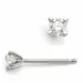 2 x 0,10 ct lab grown timantti solitaire-nappikorvakorut 14 karaatin valkokultaa kanssa lab grown timantti 