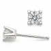 2 x 0,50 ct lab grown timantti solitaire-nappikorvakorut 14 karaatin valkokultaa kanssa lab grown timantti 