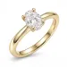 ovaali lab grown timantti solitaire-sormus 14 karaatin kultaa 1,0 ct