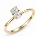 ovaali lab grown timantti solitaire-sormus 14 karaatin kultaa 1,0 ct