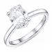 ovaali lab grown timantti solitaire-sormus 14 karaatin valkokultaa 1,0 ct