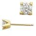 2 x 0,50 ct lab grown timantti solitaire-nappikorvakorut 14 karaatin kultaa kanssa lab grown timantti 