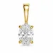 0,30 ct lab grown timantti solitaire-riipus 14 karaatti kultaa 0,30 ct