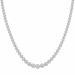 45 cm lab grown timantti kaulaketju 14 karaatti valkokultaa 6,02 ct