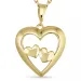 sydän kaulaketju kullattua hopeaa riipus 8 karaatin kultaa - Gold Collection