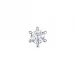 1 x 0,07 ct timantti solitaire-nappikorvakorut 14 karaatin valkokultaa kanssa timantti 