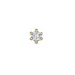 1 x 0,04 ct solitaire-nappikorvakorut 14 karaatin kultaa kanssa timantti 
