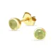 5 mm prehnite nappikorvakorut  kullattu hopea