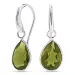 pisara armeijan vihreä kristalli korvarenkaat  hopea - Loom Stones