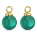 8 mm aqua kristalli riipuksia korvakoruja  kullattu hopea - Mix & Match
