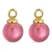 8 mm pinkki kristalli riipuksia korvakoruja  kullattu hopea - Mix & Match