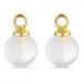 8 mm kirkas quartz riipuksia korvakoruja  kullattu hopea