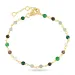 vihreä rannekoru kullattua hopeaa - Loom Stones