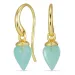 aqua kristalli korvarenkaat  kullattua hopeaa - Loom Stones