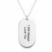 dogtag Nimikaulaketjut riipus hopea - My Letter