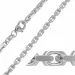 BNH Anker facet armbånd 14 karaatin valkokultaa 17 cm x 3,4 mm