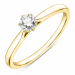 0,50 ct lab grown timantti solitaire-sormus 9 karaatin kultaa 0,50 ct
