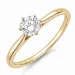0,50 ct lab grown timantti solitaire-sormus 9 karaatin kultaa 0,50 ct