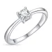 zirkoni solitaire-sormus hopea