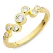 zirkoni sormus kullattua hopeaa - Bubbly Sparkle