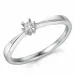 0,05 ct solitaire-sormus 14 karaatin valkokultaa 0,05 ct