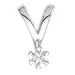 timantti solitaire-riipus 14 karaatti valkokultaa 0,05 ct