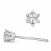 2 x 0,10 ct solitaire-nappikorvakorut 14 karaatin valkokultaa kanssa timantti