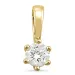 0,30 ct lab grown timantti solitaire-riipus 14 karaatti kultaa 0,30 ct