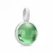 Julie Sandlau Prime pyöreä vihreä kristalli riipus  satiinirodinoitu sterlinghopea vihreä kristalli
