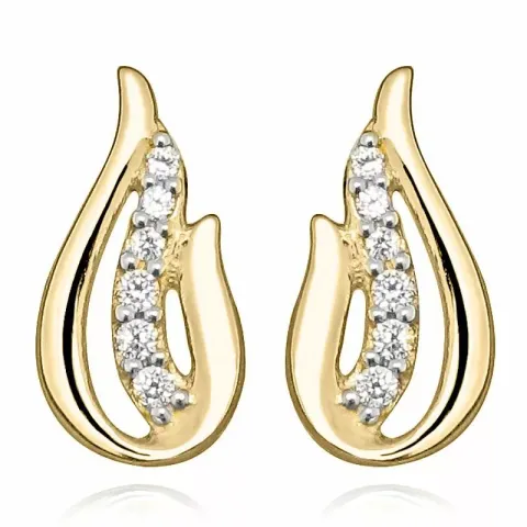 abstrakteja kultakorvakorut 9 karaatin kultaa kanssa 