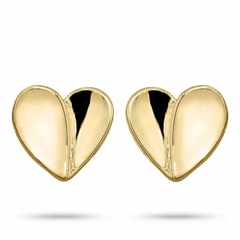 Yksinkertaisia sydänkorvakorut 9 karaatin kultaa