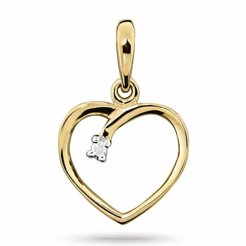 sydän riipus 9 karaatti kultaa